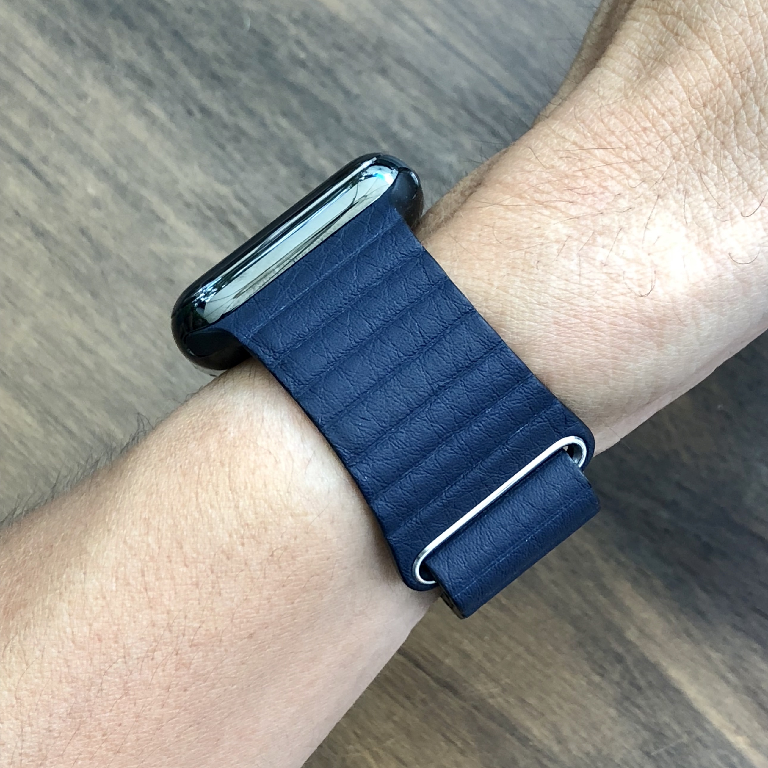 apple watch leather loop midnight blue